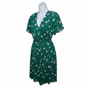 Sienna Sky Green Floral Midi Dress SZ M